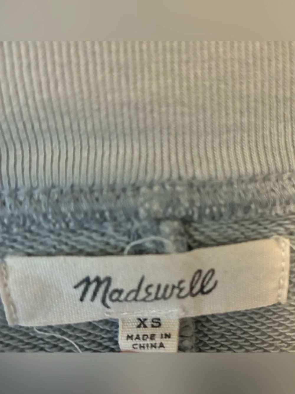 Madewell Light Sage Green Crewneck Sweatshirt 100% Cotton - Picture 3 of 4